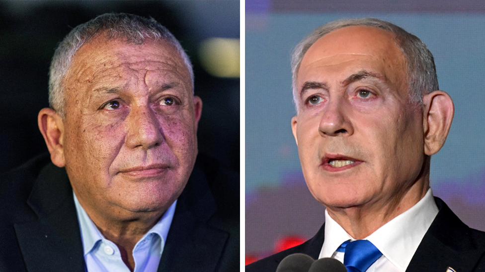 Gadi Eisenkot and Benjamin Netanyahu composite