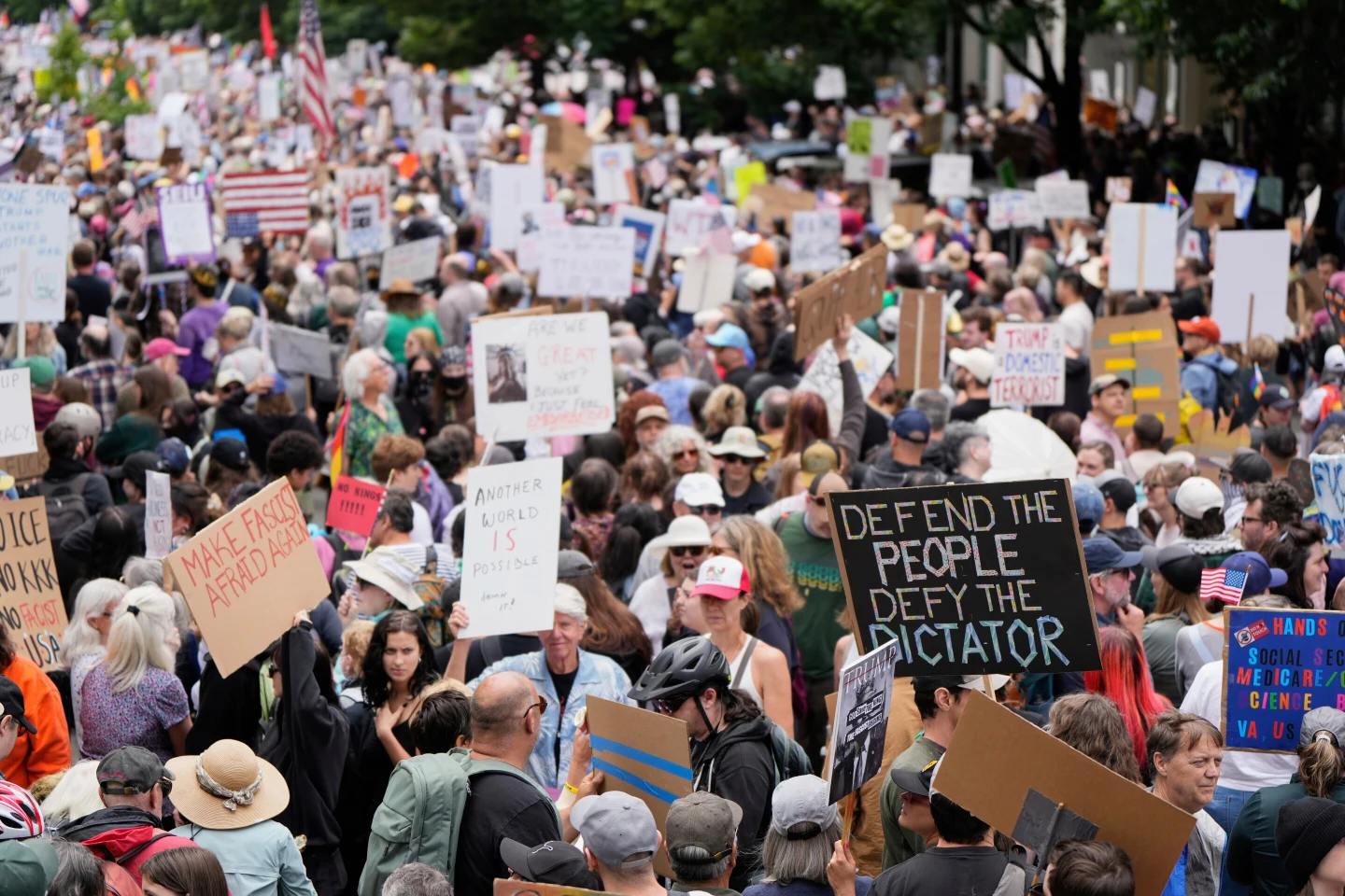 Mass Protests Erupt Across the U.S. Against Trump Policies