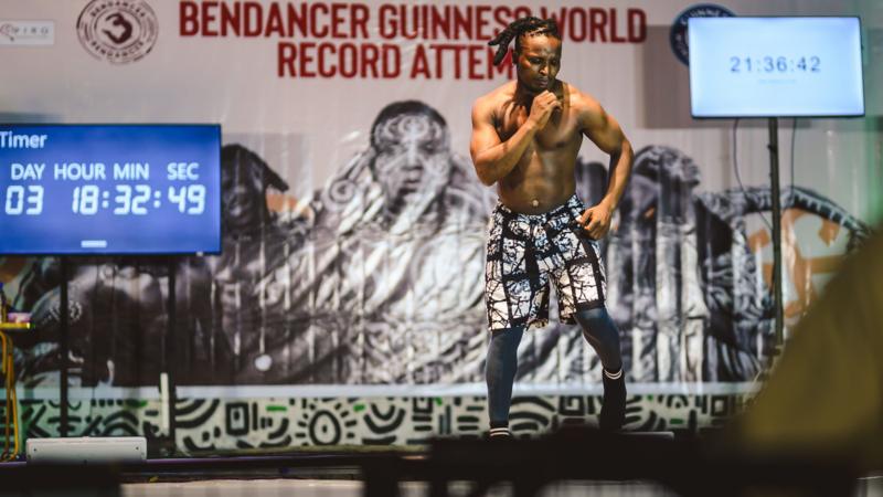 Ben Dancer dancing non‑stop on stage in Lagos