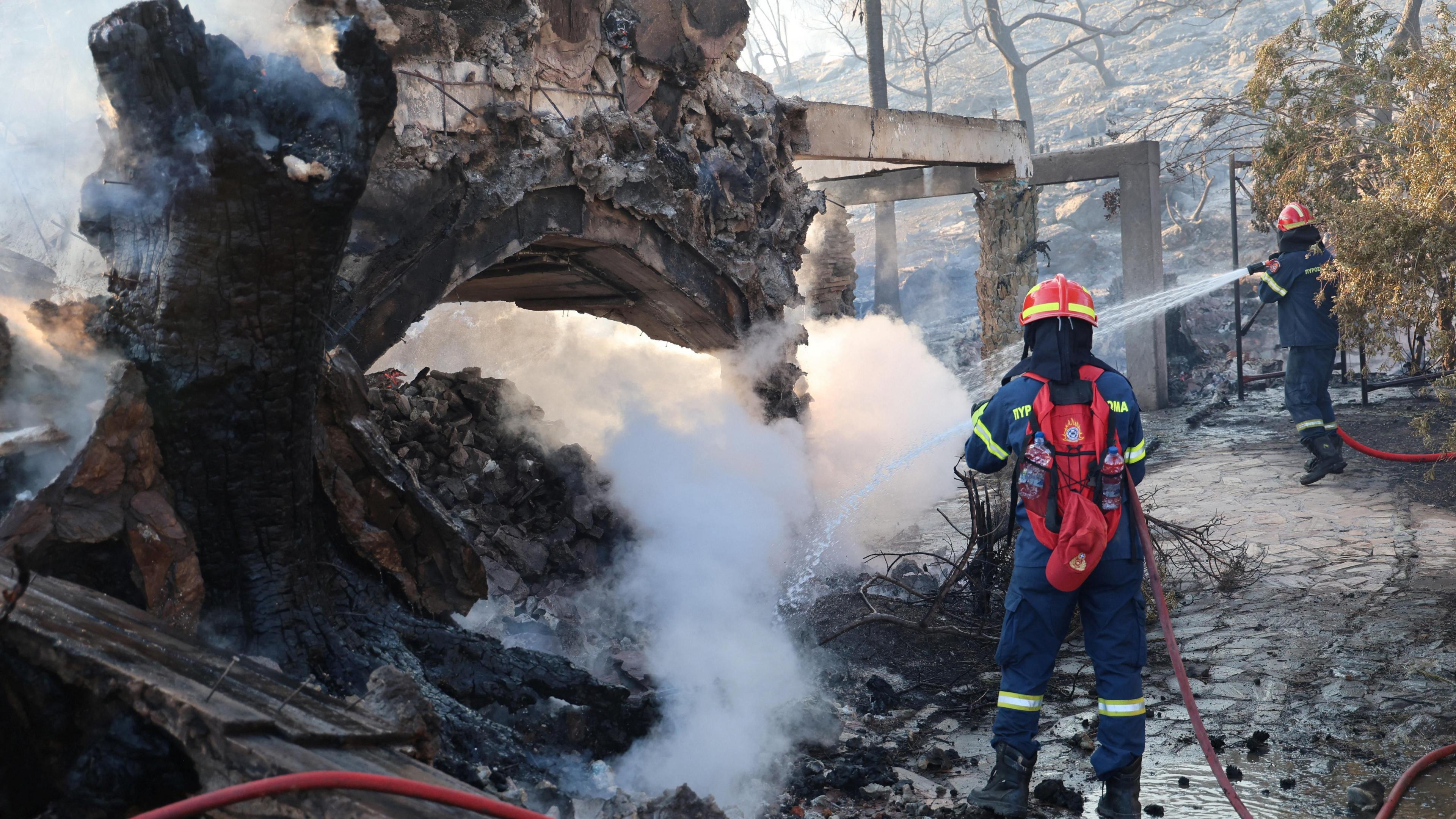 Twin Fires on Greek Island Kill Two, Evacuate Hundreds