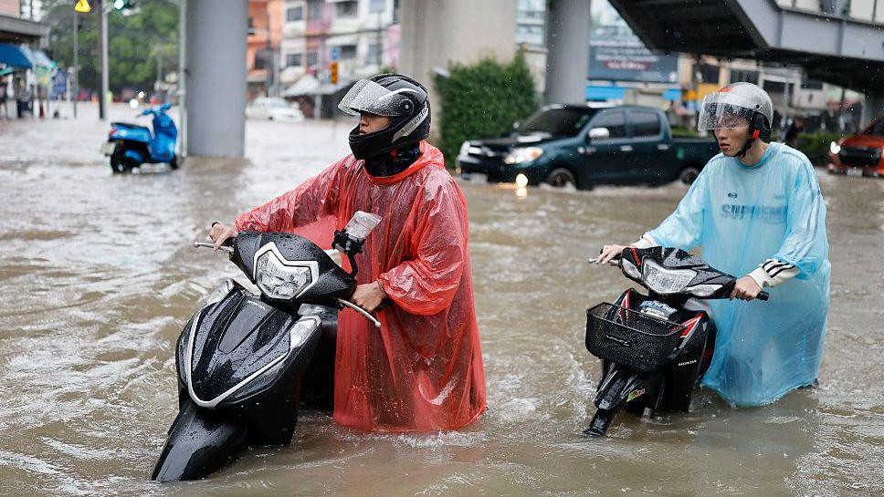 Flooded Bangkok streets