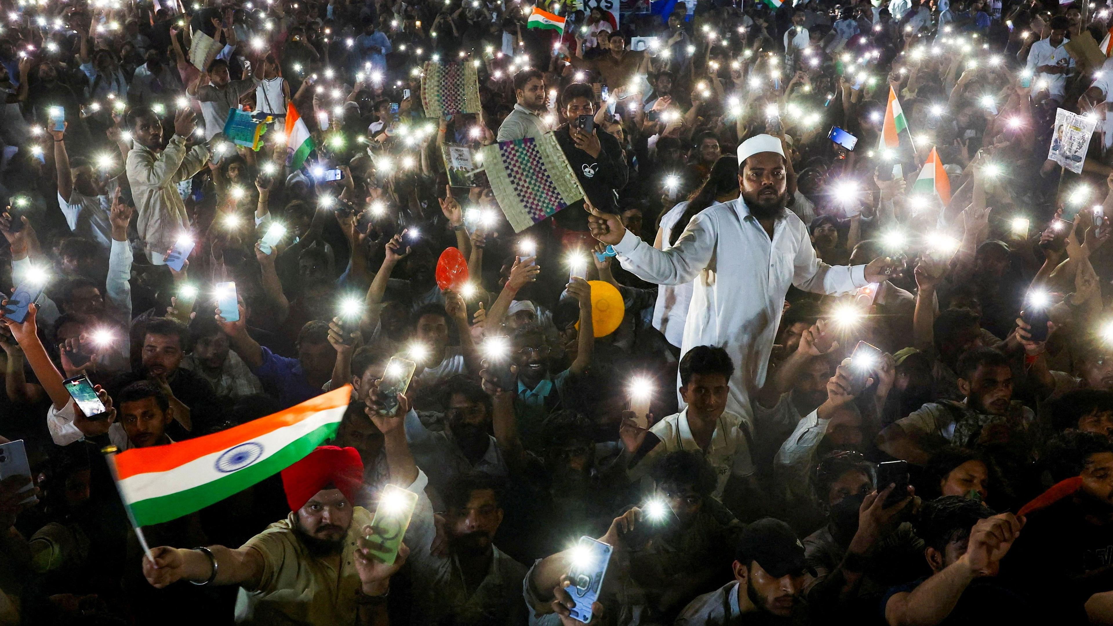 Protesters at Jantar Mantar
