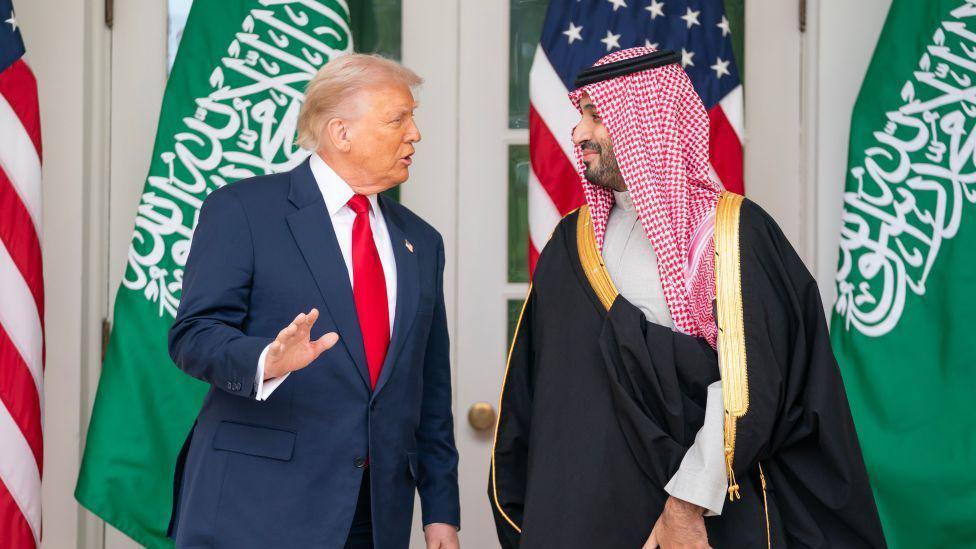 Trump and Saudi Crown Prince touring the White House