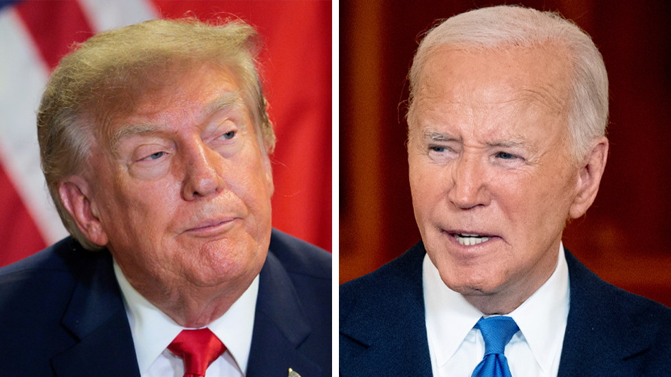 Trump and Biden side by side