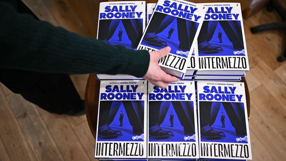 Sally Rooney books in a shop